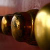Door feature at a temple in China